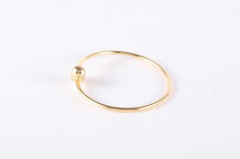 TIFFANY&CO(蒂芙尼)  18K黃金 黃金 Tiffany雙珠手鐲 18K-1
