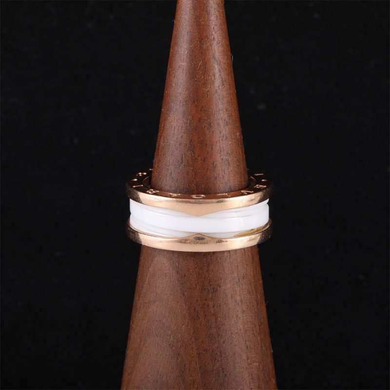 BVLGARI(寶格麗) B.ZERO1 彈簧戒指 三圈 18K玫瑰金 53 玫瑰金-0