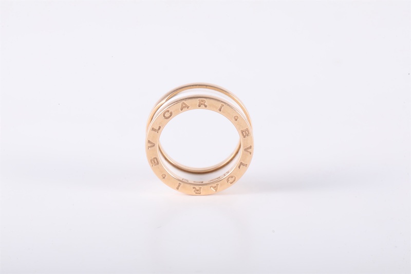 BVLGARI(寶格麗) B.ZERO1 彈簧戒指 三圈 18K玫瑰金 53 玫瑰金-2