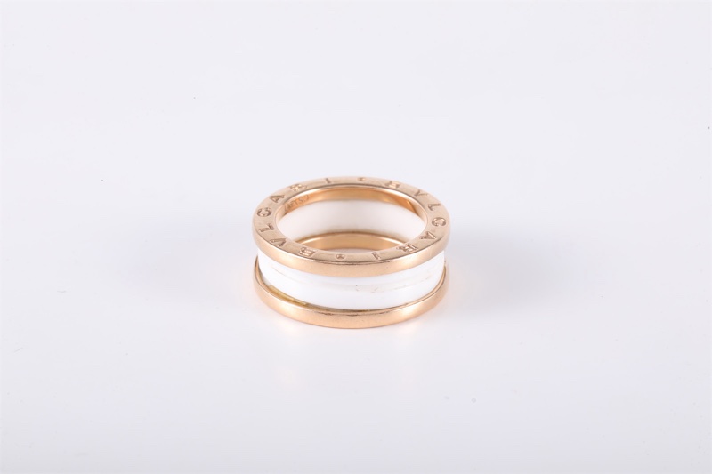 BVLGARI(寶格麗) B.ZERO1 彈簧戒指 三圈 18K玫瑰金 53 玫瑰金-4