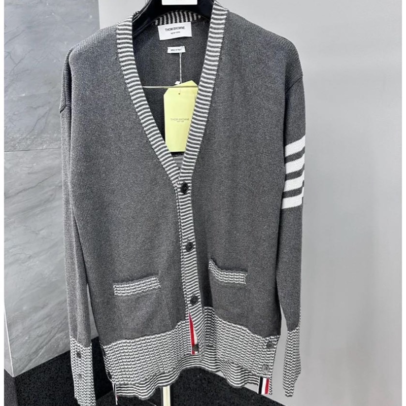 Thom Browne 男款 臘腸狗🐶  開衫 OS版 白色/灰色-2