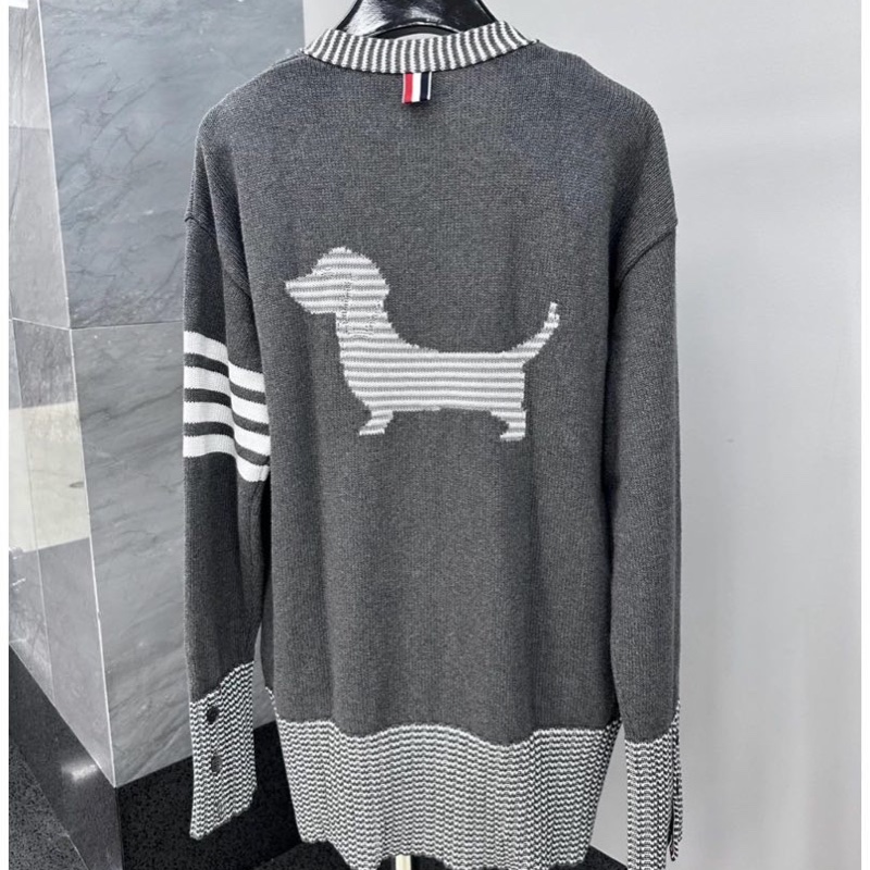 Thom Browne 男款 臘腸狗🐶  開衫 OS版 白色/灰色-3