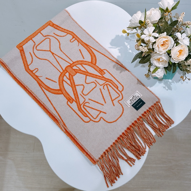 TW4367 Hermes 愛馬仕 羊絨圍巾Tete-a-Tete Equestre 25 x 170 cm Scarf-4