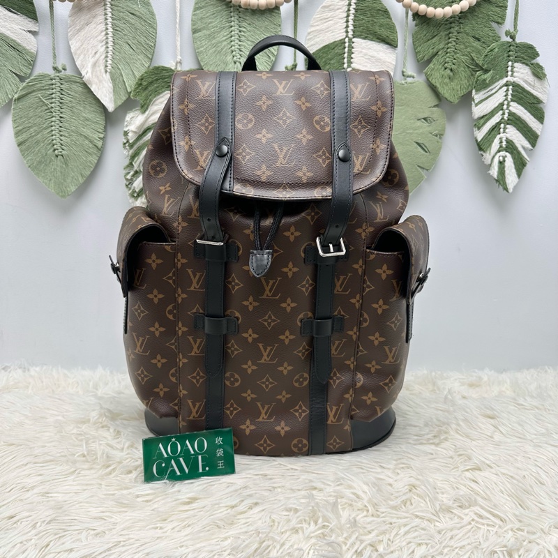 LV Christopher PM Size 老花拼皮背包 晶片款-0