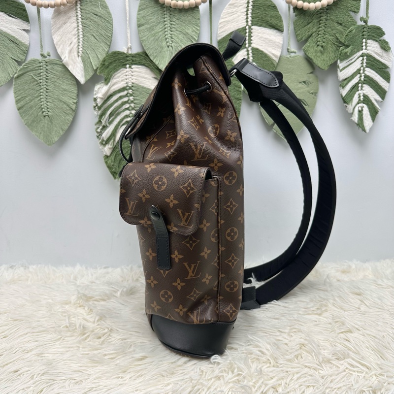 LV Christopher PM Size 老花拼皮背包 晶片款-2