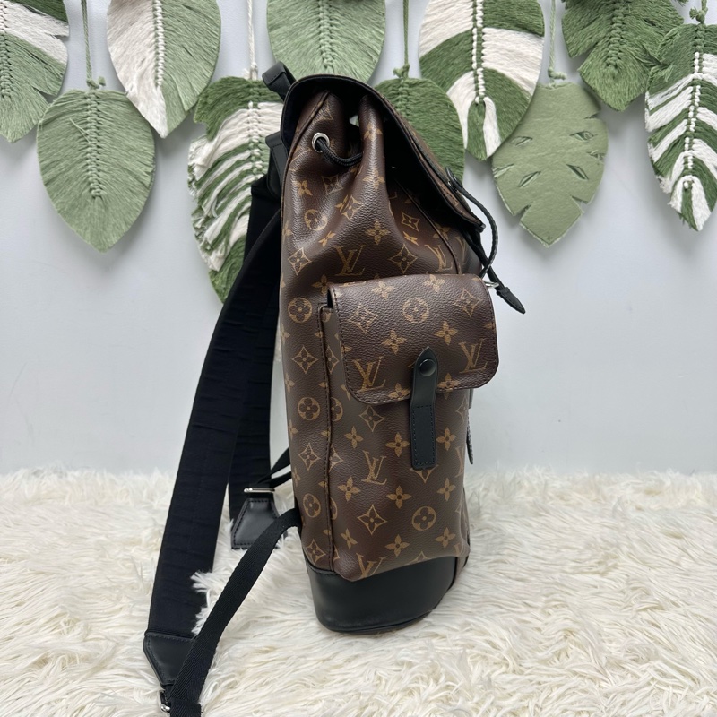 LV Christopher PM Size 老花拼皮背包 晶片款-3