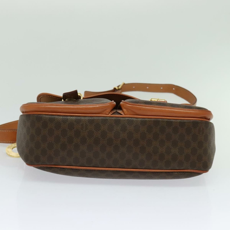 【日本直送】CELINE Macadam帆布手提包 PVC皮革 2way Brown Gold Auth 131464-4