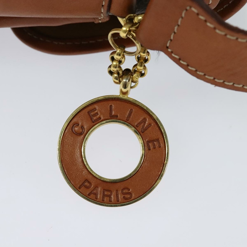 【日本直送】CELINE Macadam帆布手提包 PVC皮革 2way Brown Gold Auth 131464-18