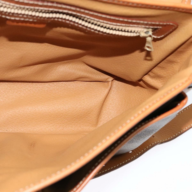 【日本直送】CELINE Macadam帆布手提包 PVC皮革 2way Brown Gold Auth 131464-20