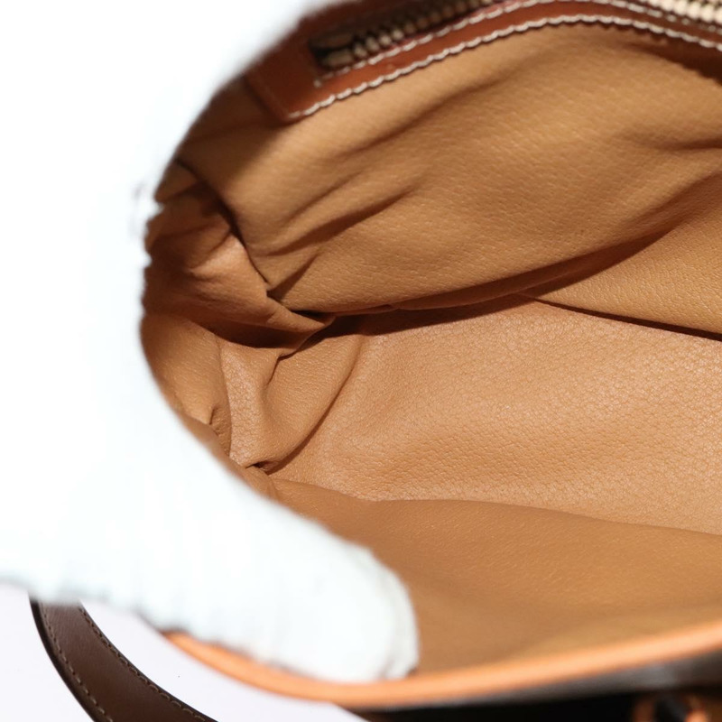 【日本直送】CELINE Macadam帆布手提包 PVC皮革 2way Brown Gold Auth 131464-21