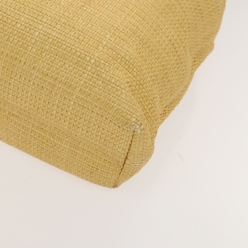 【日本直送】香奈兒托特包 拉菲草皮革 米色 棕色 金色 CC 標誌 Auth 131352-8