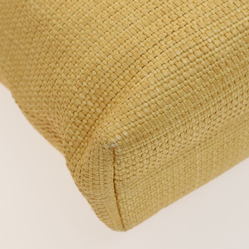 【日本直送】香奈兒托特包 拉菲草皮革 米色 棕色 金色 CC 標誌 Auth 131352-15