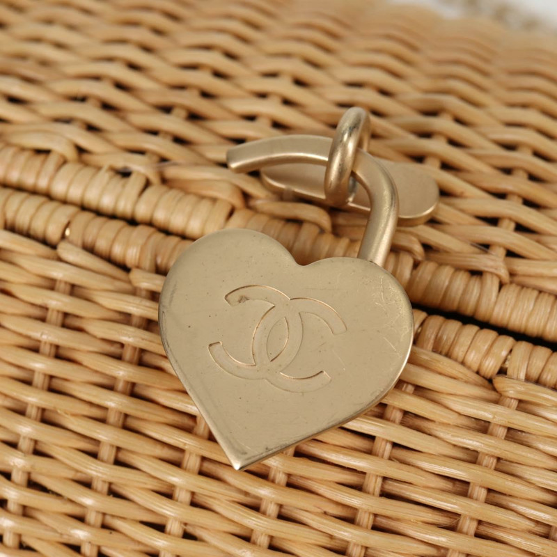 【日本直送】香奈兒藤編鏈條單肩包，米色金色雙C標誌，正品編號128491SV-20