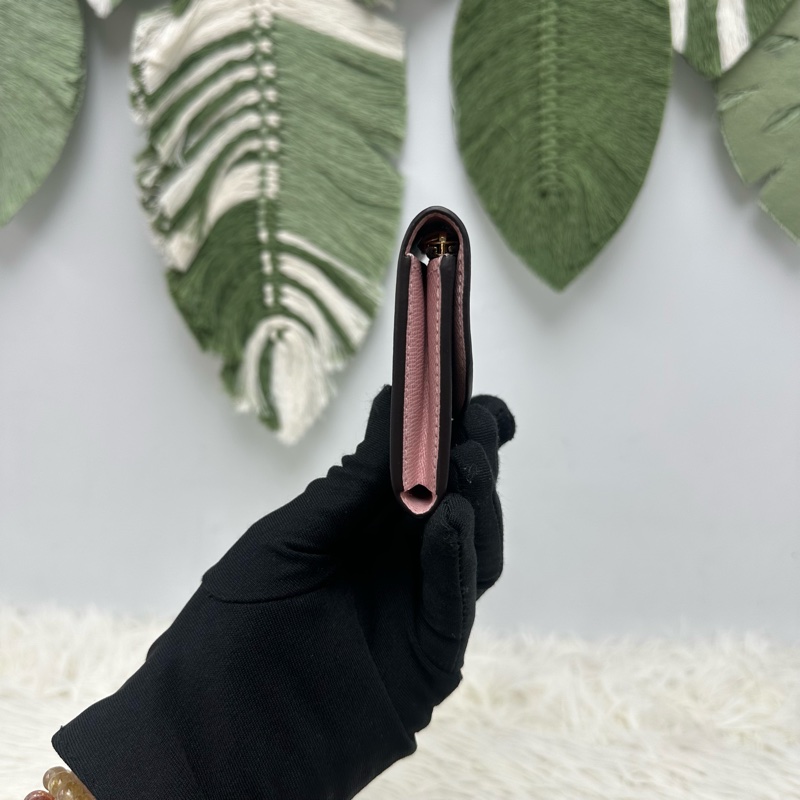 LV 棋盤格拼粉色零錢包 卡片包-2