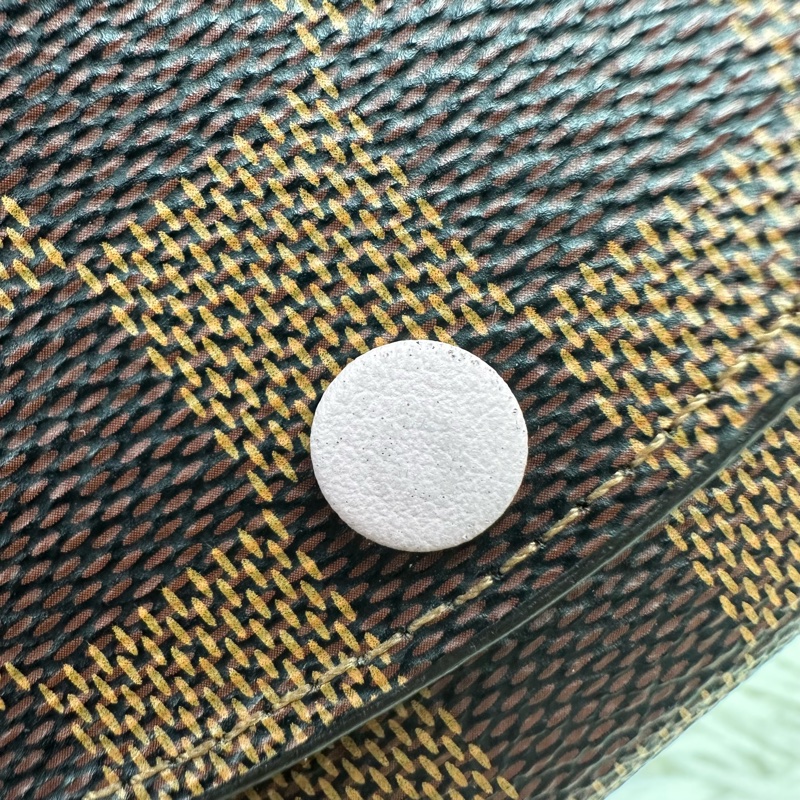 LV 棋盤格拼粉色零錢包 卡片包-6