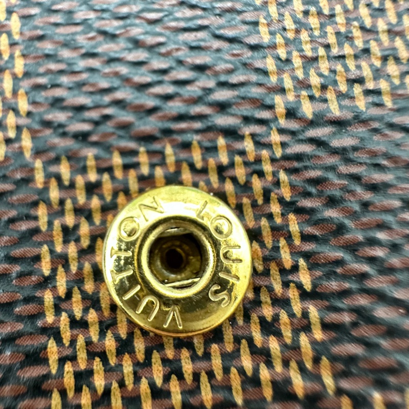 LV 棋盤格拼粉色零錢包 卡片包-8