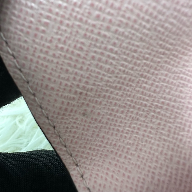 LV 棋盤格拼粉色零錢包 卡片包-10