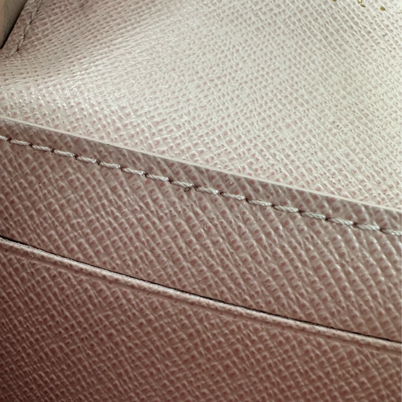 LV 棋盤格拼粉色零錢包 卡片包-17