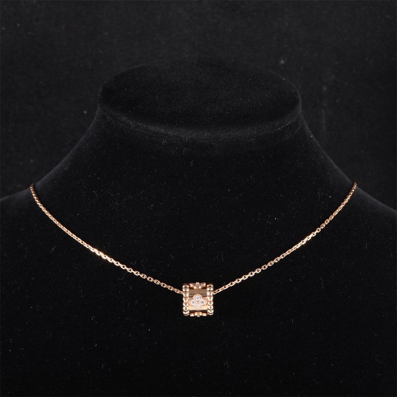 VAN CLEEF&ARPELS(梵克雅寶) Perlée Clovers 萬花筒鑲鑽項鏈 18K玫瑰金/鑽石 項鏈 玫瑰金 鑽石/18K-0