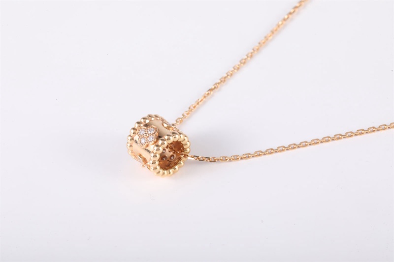 VAN CLEEF&ARPELS(梵克雅寶) Perlée Clovers 萬花筒鑲鑽項鏈 18K玫瑰金/鑽石 項鏈 玫瑰金 鑽石/18K-1
