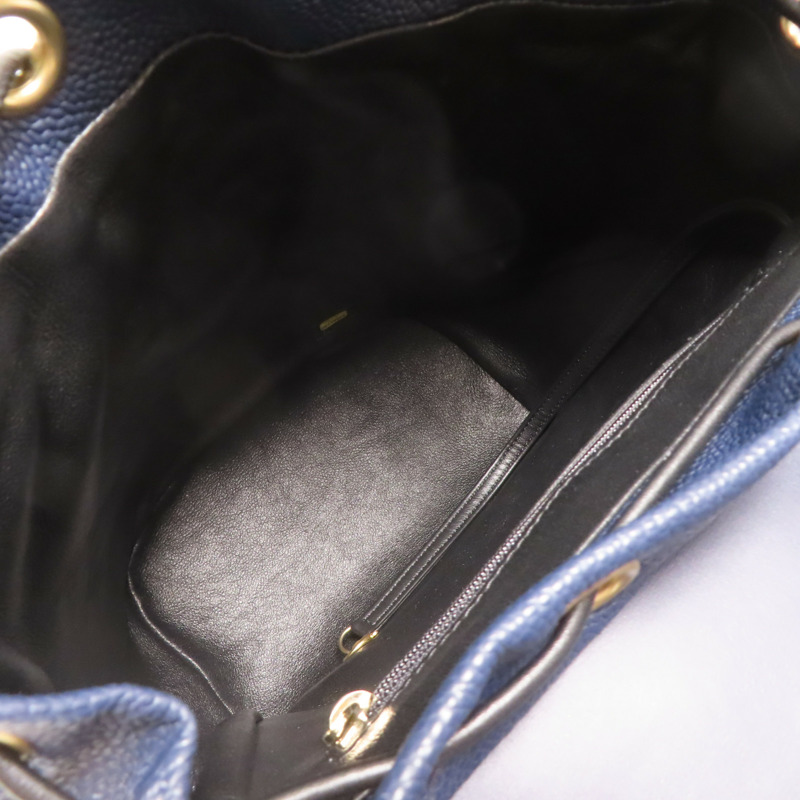 CHANEL 牛皮皮革Filigree Backpack金扣背包-4