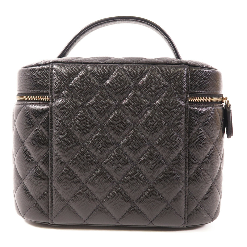 CHANEL 牛皮皮革Vanity Bag金扣手挽袋-1