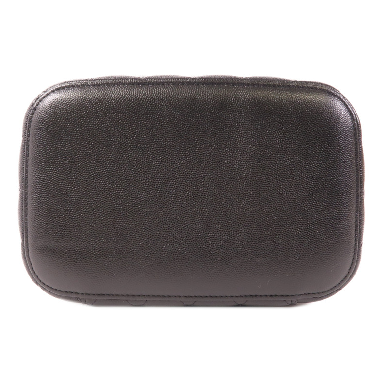 CHANEL 牛皮皮革Vanity Bag金扣手挽袋-3