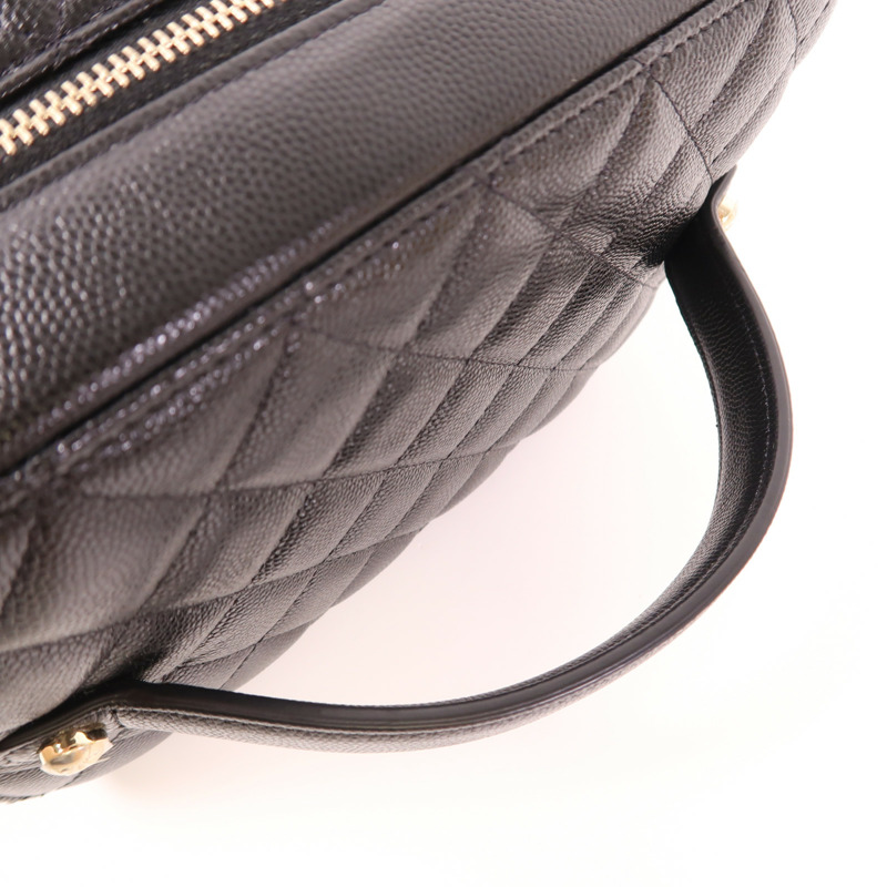 CHANEL 牛皮皮革Vanity Bag金扣手挽袋-8