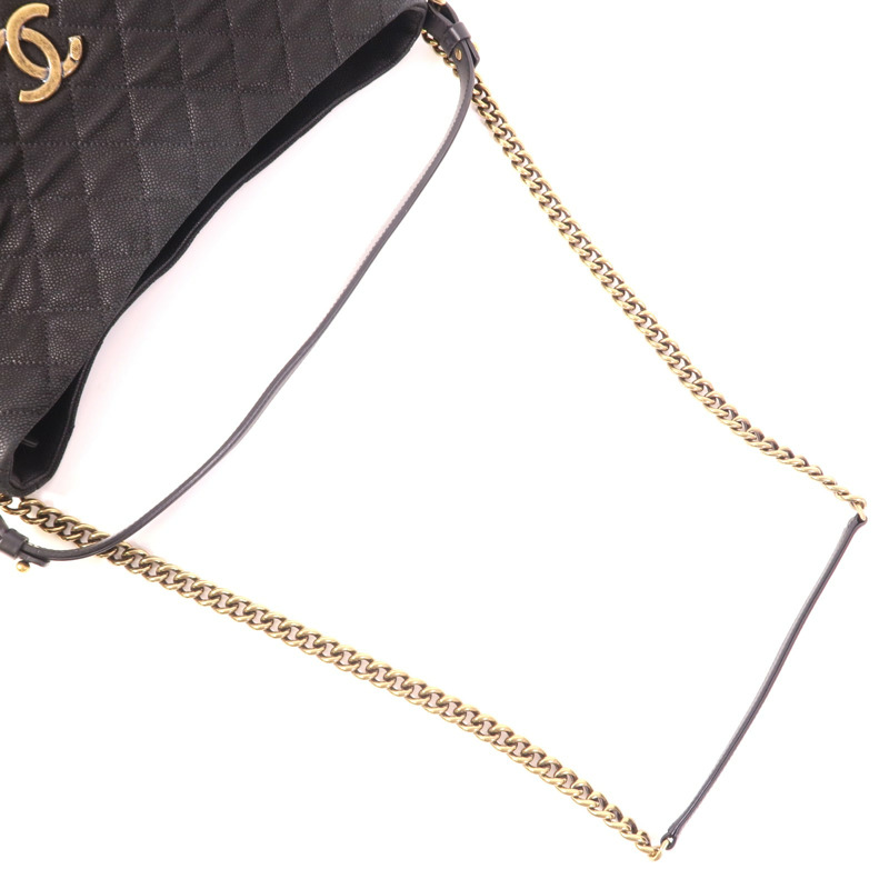 CHANEL 牛皮皮革Shoulder Bag金扣手挽肩背兩用袋-8