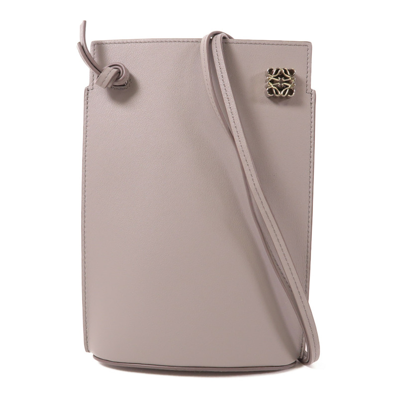 LOEWE 牛皮皮革Dice Pocket銀扣肩背袋-0