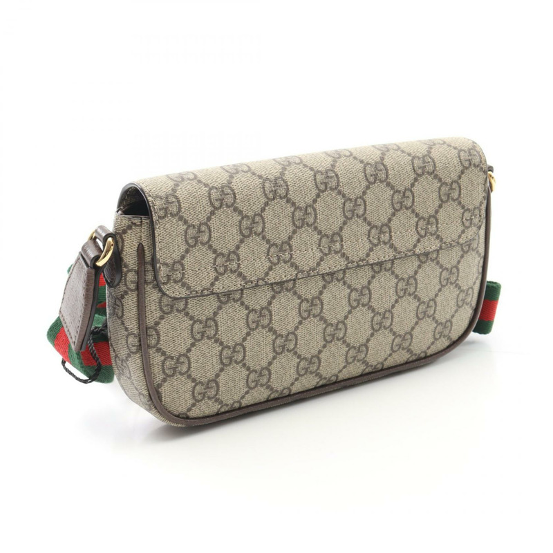GUCCI Ophidia 迷你包 GG Supreme 單肩包 76496196IWG8745 PVC 塗層帆布皮革米棕色新款女款-1