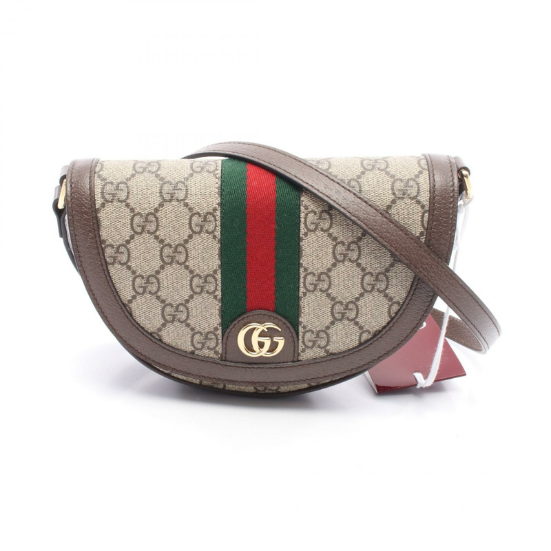 GUCCI Ophidia GG Supreme 單肩包 75730996IWG8745 PVC 塗層帆布皮革米棕色新款女款-0