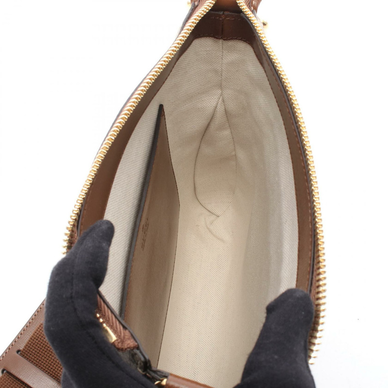 GUCCI GG Supreme 郵差包單肩包 68102192THG8563 PVC 塗層帆布皮革米棕色全新男女通用-2