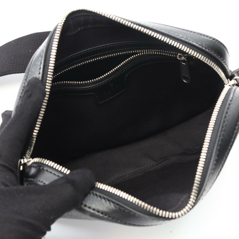 GUCCI GG Supreme 單肩包 70346892THF1000 PVC 塗層帆布皮革黑色新款女士-2