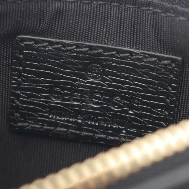 GUCCI 黑色皮革零錢包 7901020OP0N1000-3