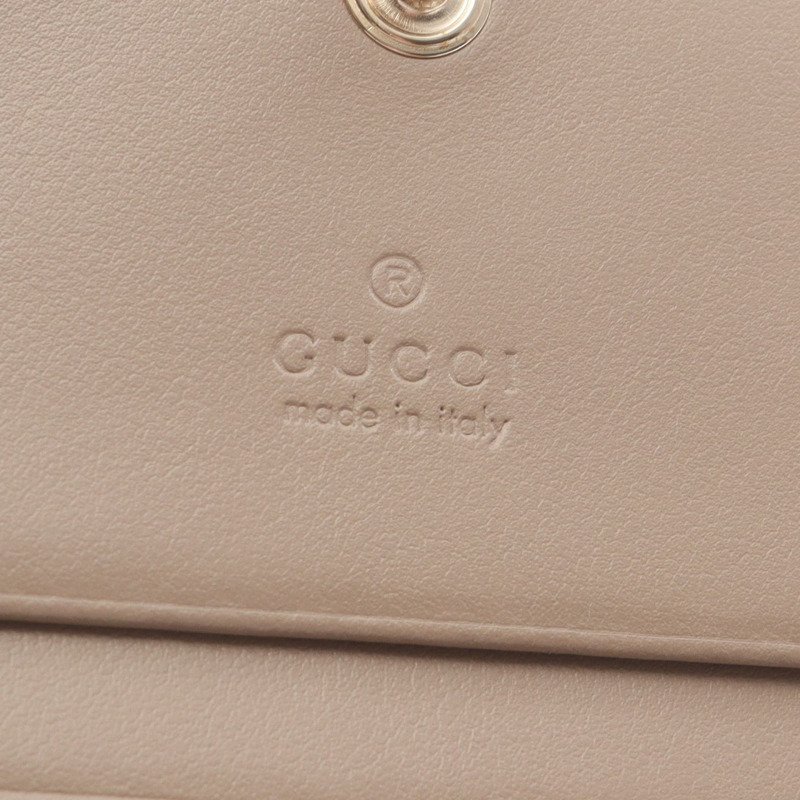 GUCCI GG Marmont 雙折皮夾 466492DTDHD1523 皮革 米色/灰褐色 全新 女士-3