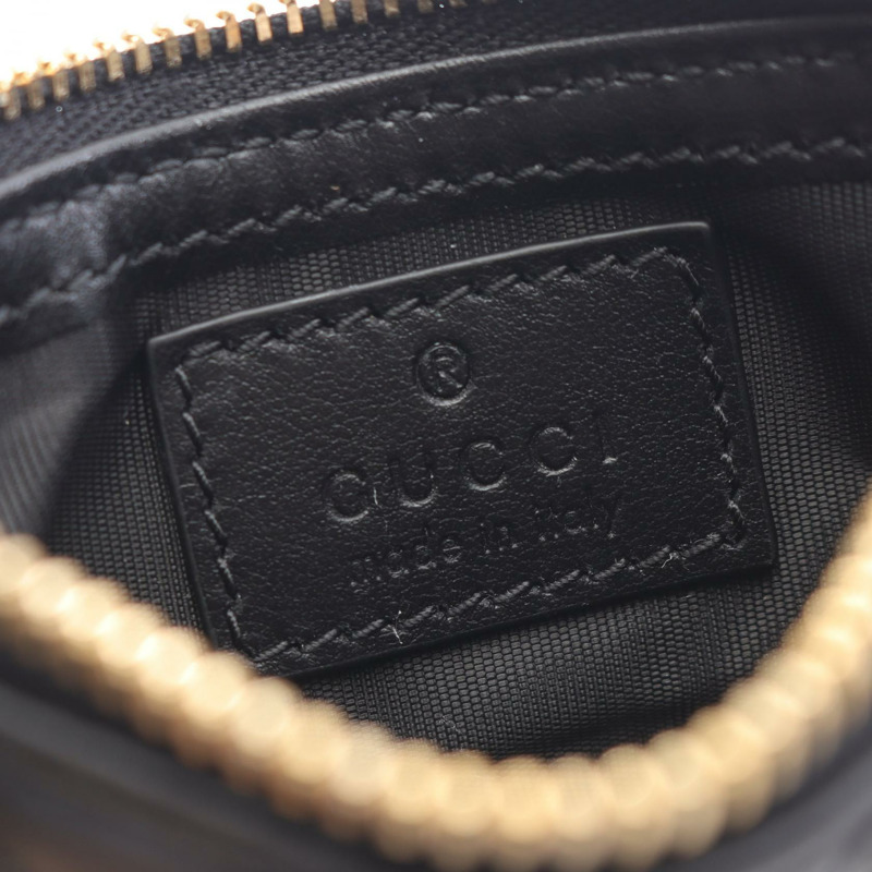 GUCCI 雙 G 零皮夾 813353DTDHD1000 皮革 黑色 全新 女款-3