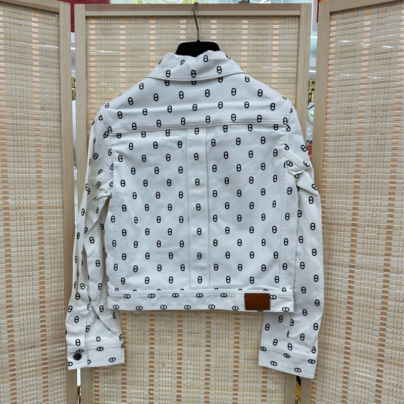 Hermes 愛馬仕 23年爆款豬鼻子Logo滿印牛仔外套 34碼-1