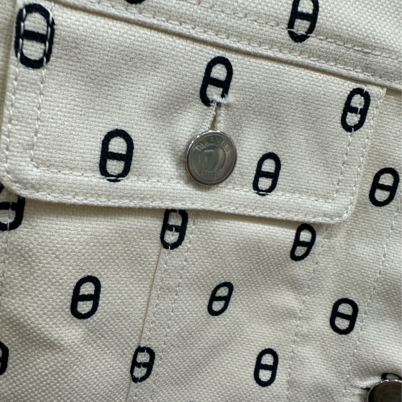 Hermes 愛馬仕 23年爆款豬鼻子Logo滿印牛仔外套 34碼-6