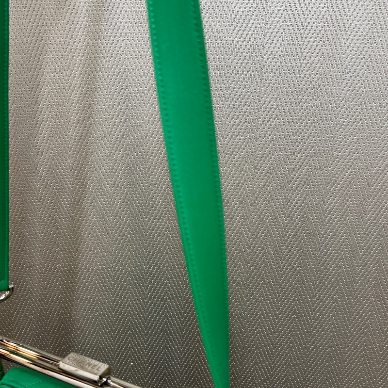 稀有！！！Chanel 綠羊皮銀釦菱格紋手提斜背包AS1732-12