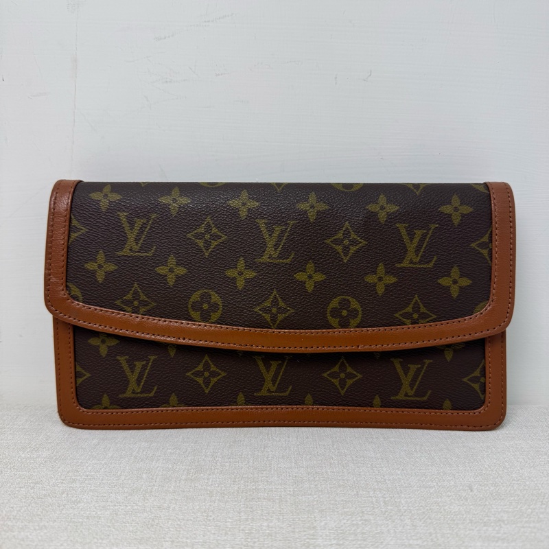 Louis Vuitton 老花紅皮手拿包-5