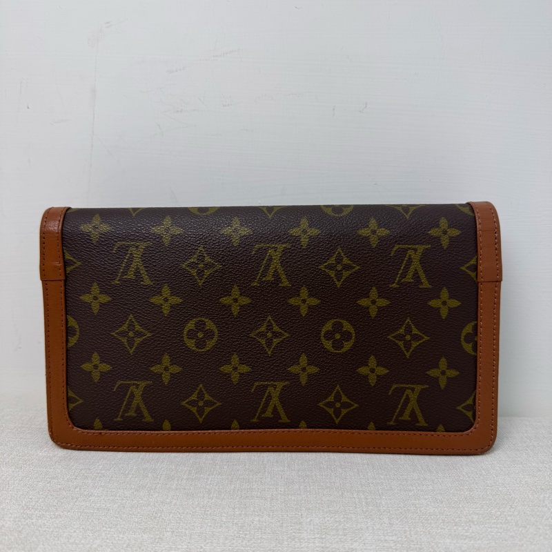 Louis Vuitton 老花紅皮手拿包-6