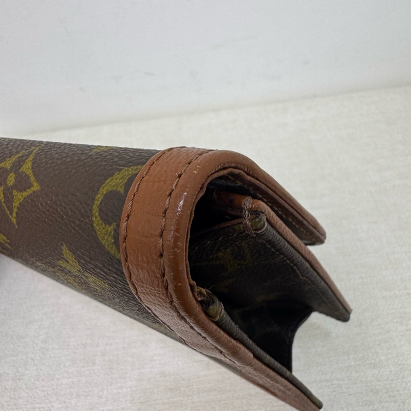 Louis Vuitton 老花紅皮手拿包-15