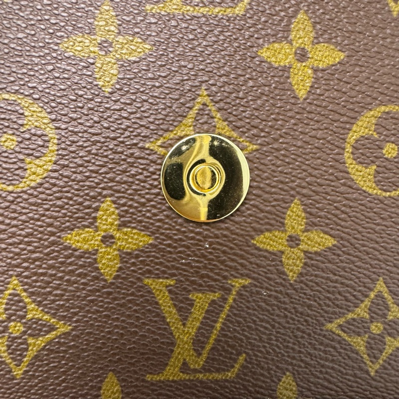 Louis Vuitton 老花紅皮手拿包-20