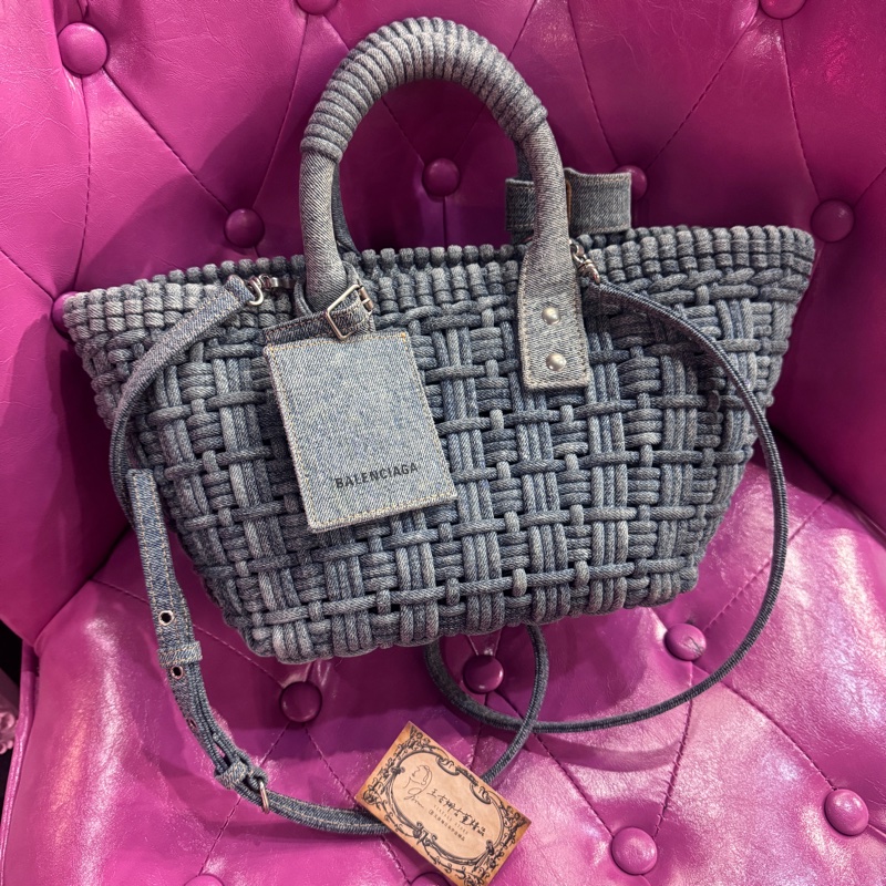Balenciaga 巴黎世家牛仔菜籃包/斜背包/王吉娜古董精品-2