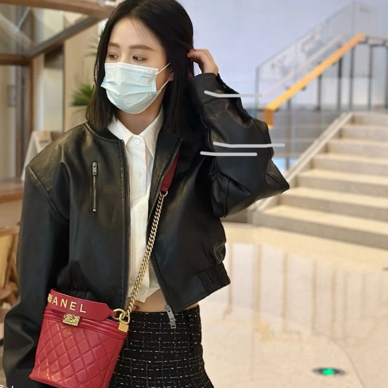 CHANEL 紅金Leboy水桶手提斜背包17*15*13 98新配件塵袋保卡-1