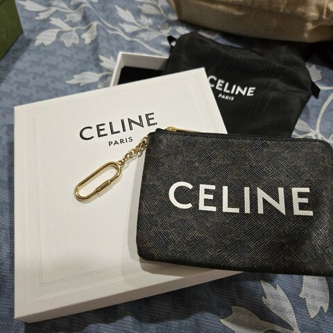 Celine 大LoGo老花零錢包