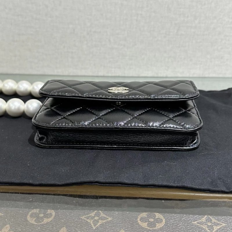 CHANEL 黑金大珍珠鏈條肩背斜背包5*11*5.5 全新閒置配件盒子塵袋-3