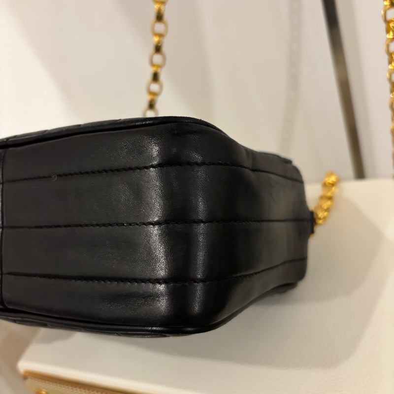 Chanel 中古 Vintage 雕花鏈金球相機包-13