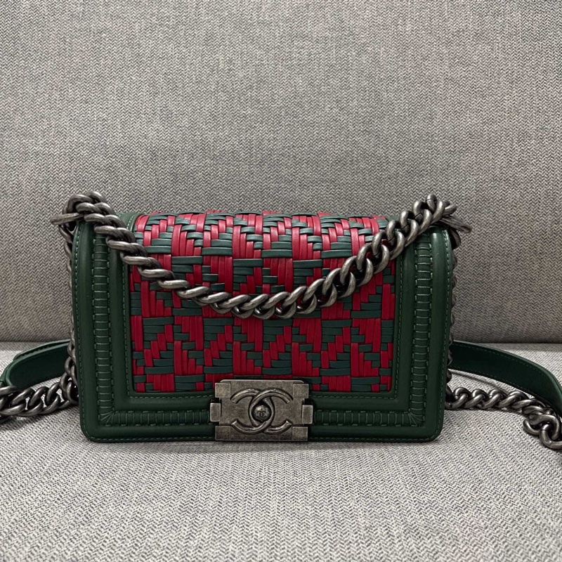 香奈兒Chanel leboy小號 限量編織款 肩背包-0